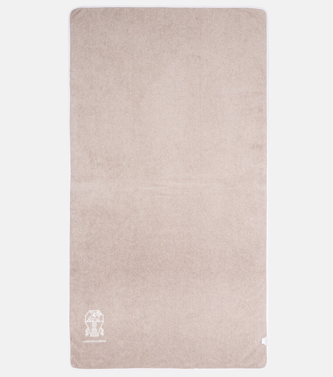 Logo cotton terry beach towel | Brunello Cucinelli