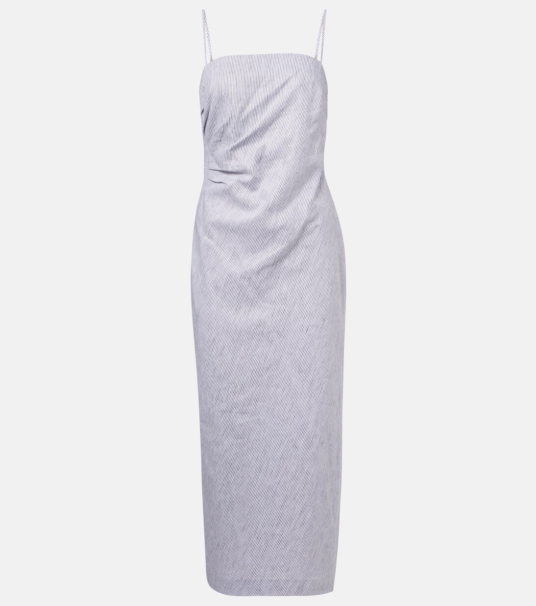 Robe midi en lin et coton | Vince