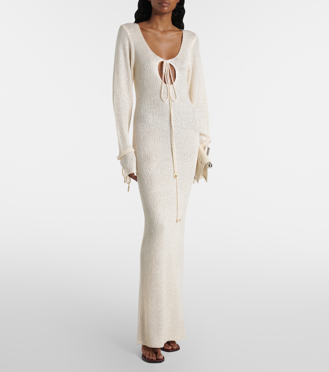 Kyle sequined knitted maxi dress | Bananhot