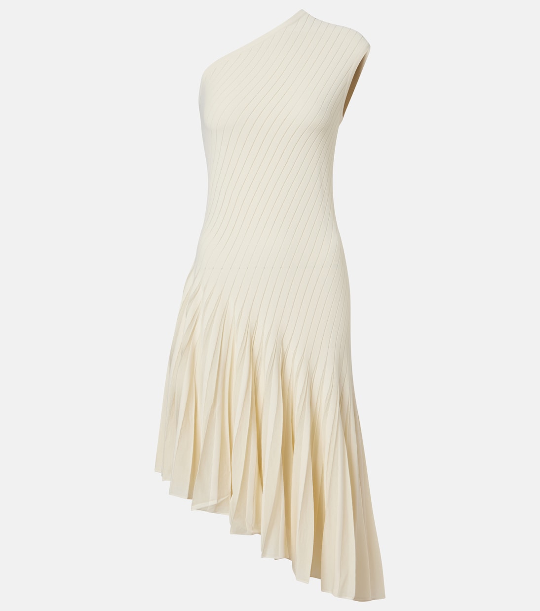 Robe midi asymétrique en crêpe | Alaïa