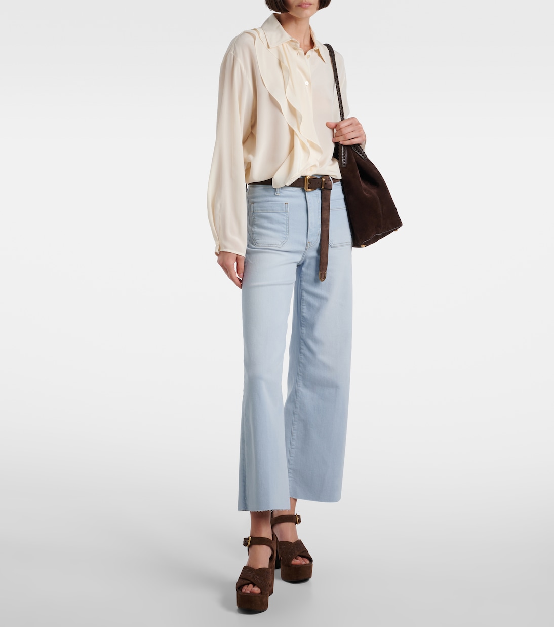 Anchor high-rise wide-leg jeans | Frame