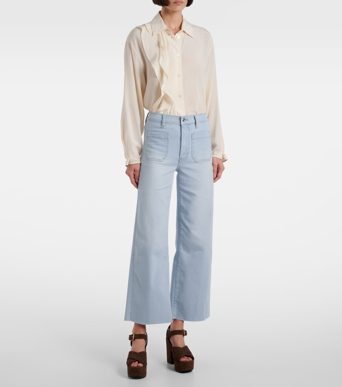Anchor high-rise wide-leg jeans | Frame