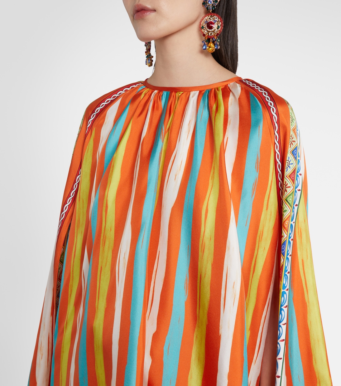 Oversized striped silk shirt | Dolce&Gabbana