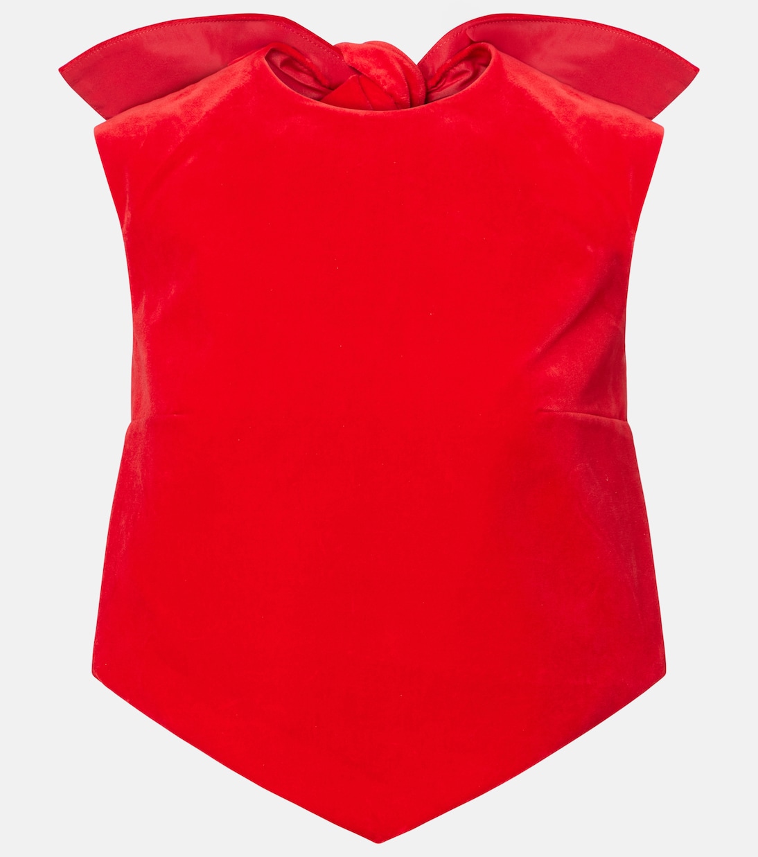Cotton velvet crop top  | Patou