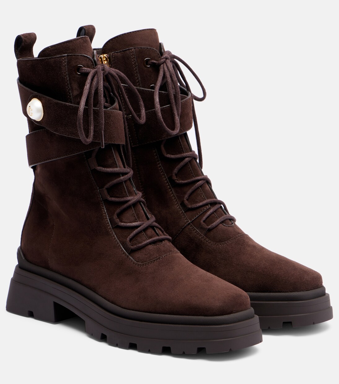 Noemi 45 suede combat boots | Jimmy Choo