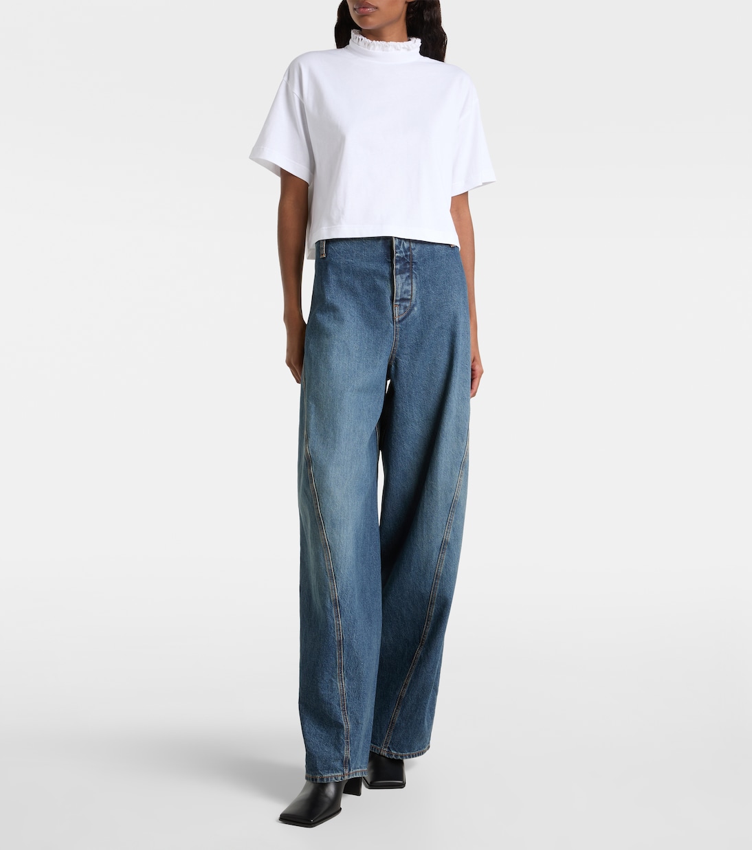 Cropped-Top aus Baumwoll-Jersey | Alaïa