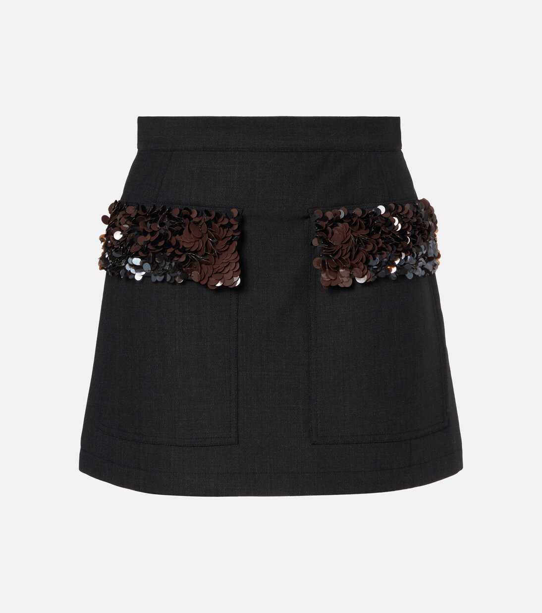 Minifalda en mezcla de lana con lentejuelas | Plan C