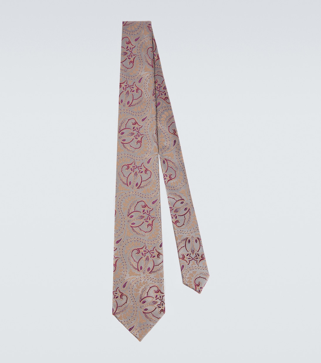 Paisley silk jacquard tie | Charvet