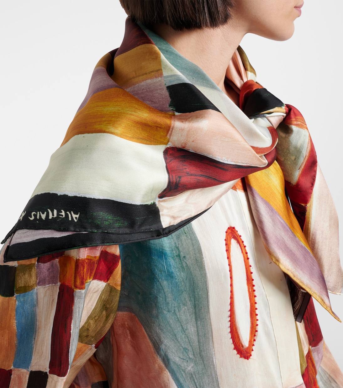 x LRNCE Michelle printed silk scarf | Alémais