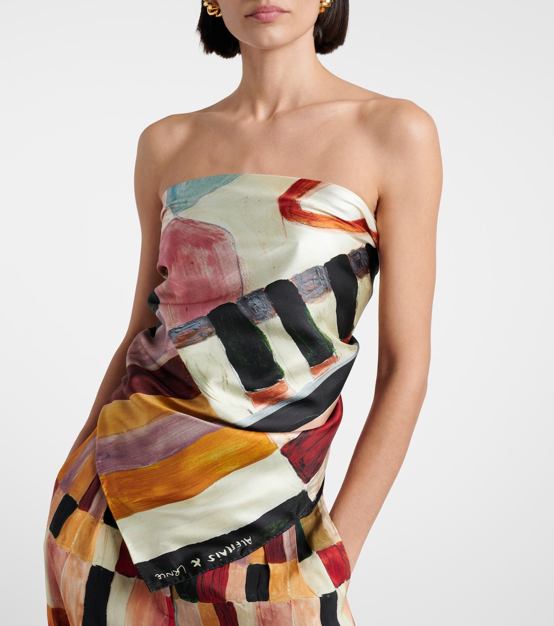 x LRNCE Michelle printed silk scarf | Alémais