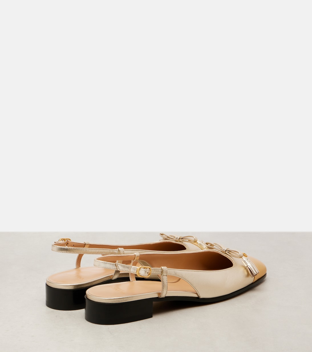 Valet Du Roi leather slingback flats | Valentino Garavani