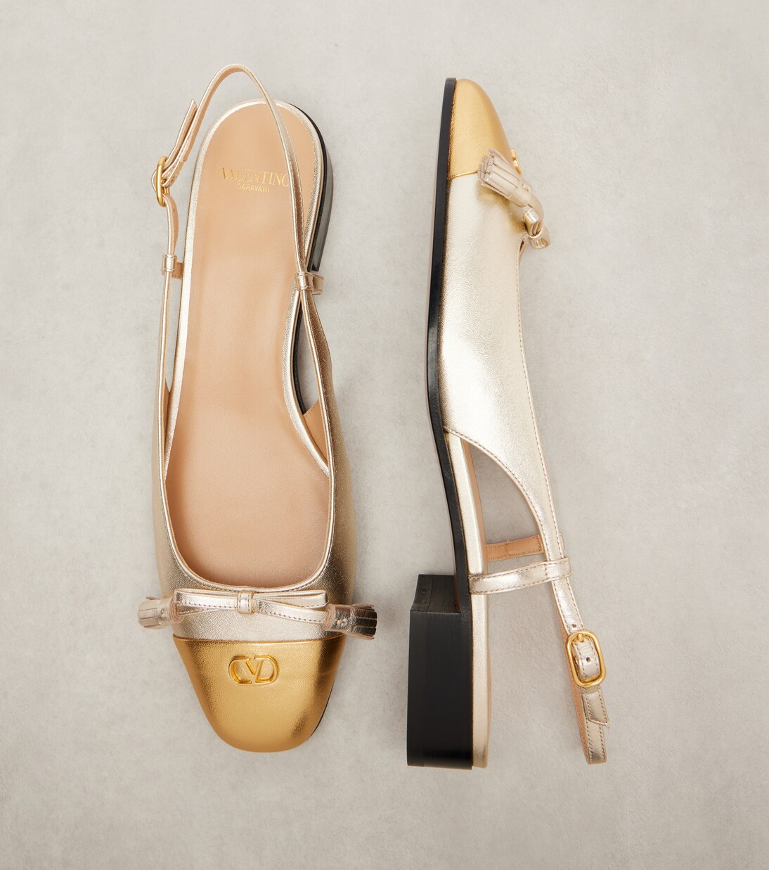 Valet Du Roi leather slingback flats | Valentino Garavani