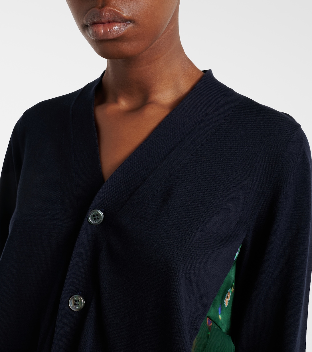 Floral cotton cardigan | Sacai