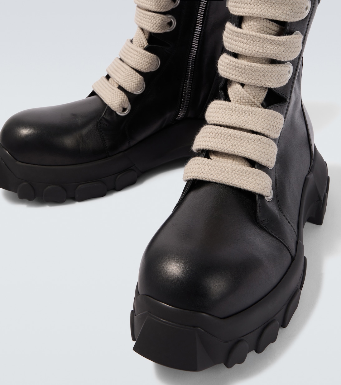 Jumbolace Army leather combat boots | Rick Owens