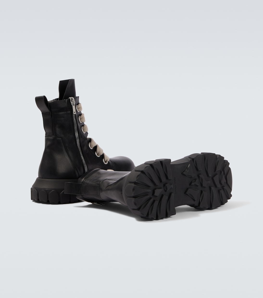 Jumbolace Army leather combat boots | Rick Owens