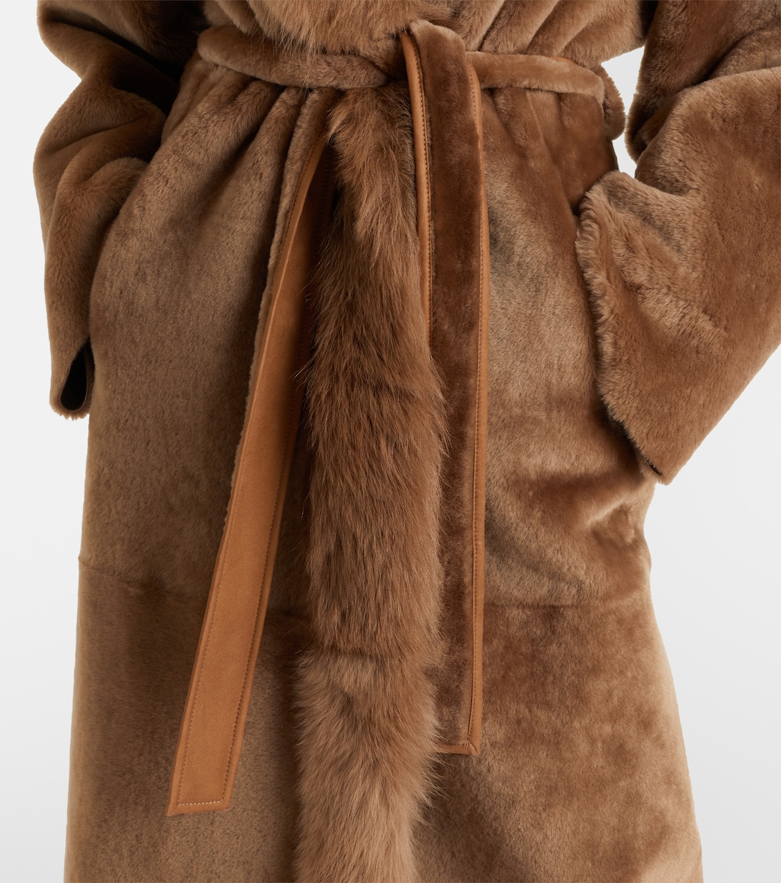 Isadora shearling wrap coat | Nour Hammour