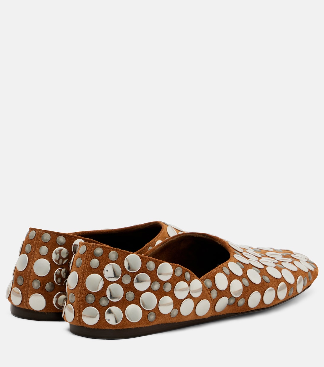 Jane studded suede ballet flats | Khaite
