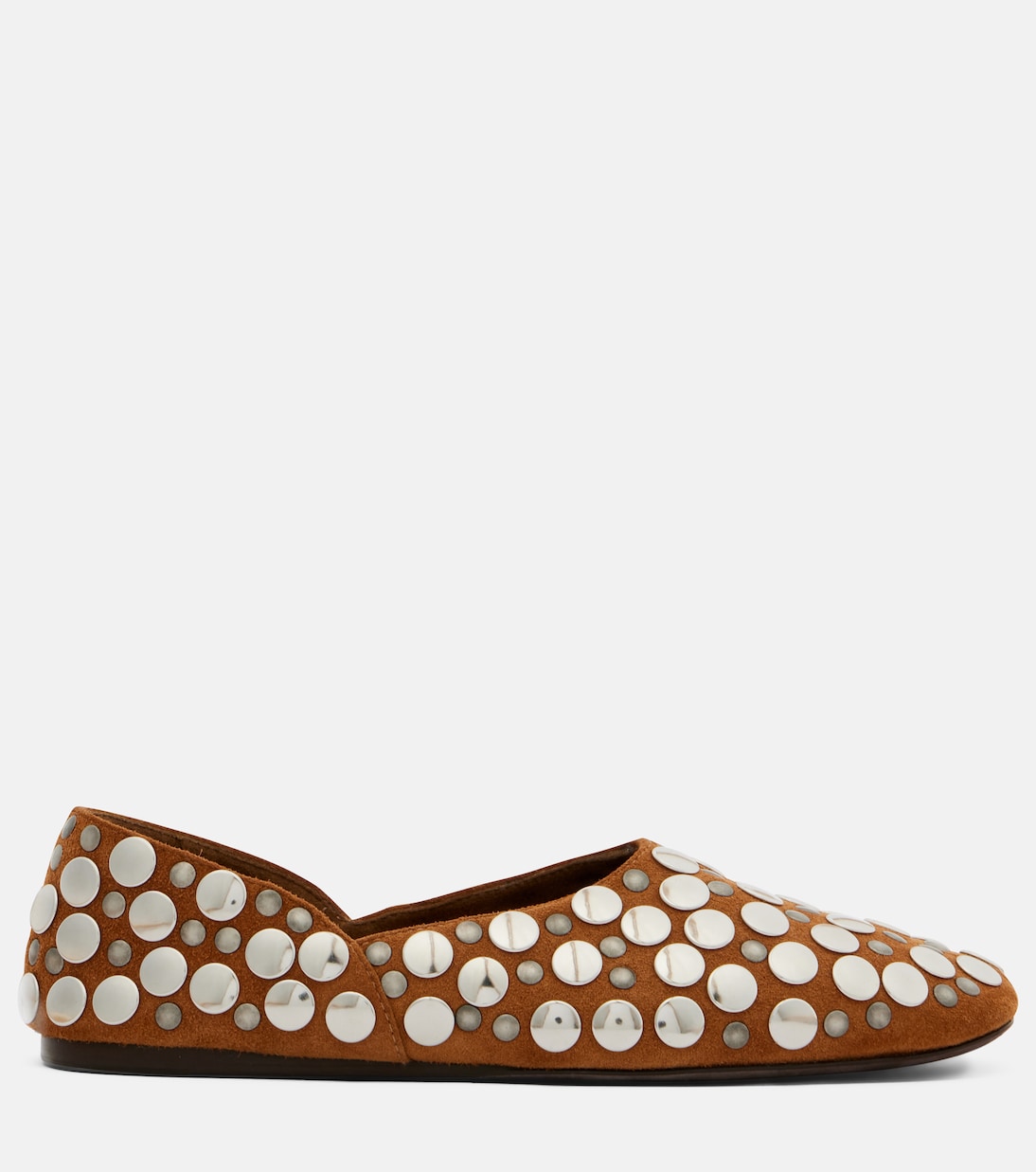 Jane studded suede ballet flats | Khaite