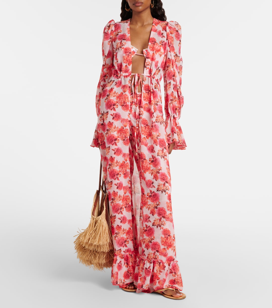 Bowie floral flared pants | Bananhot