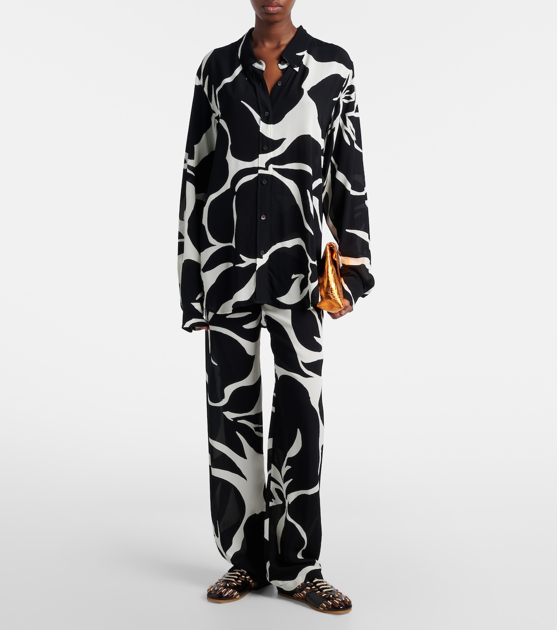 Floral straight pants | Dries Van Noten