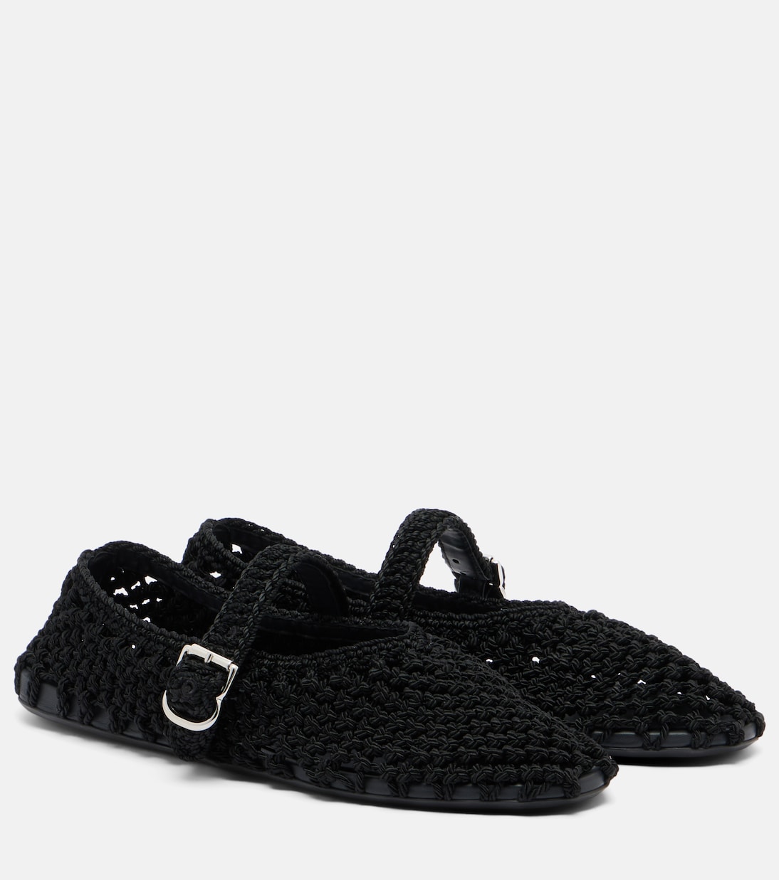 Braided satin cord ballet flats | Alaïa