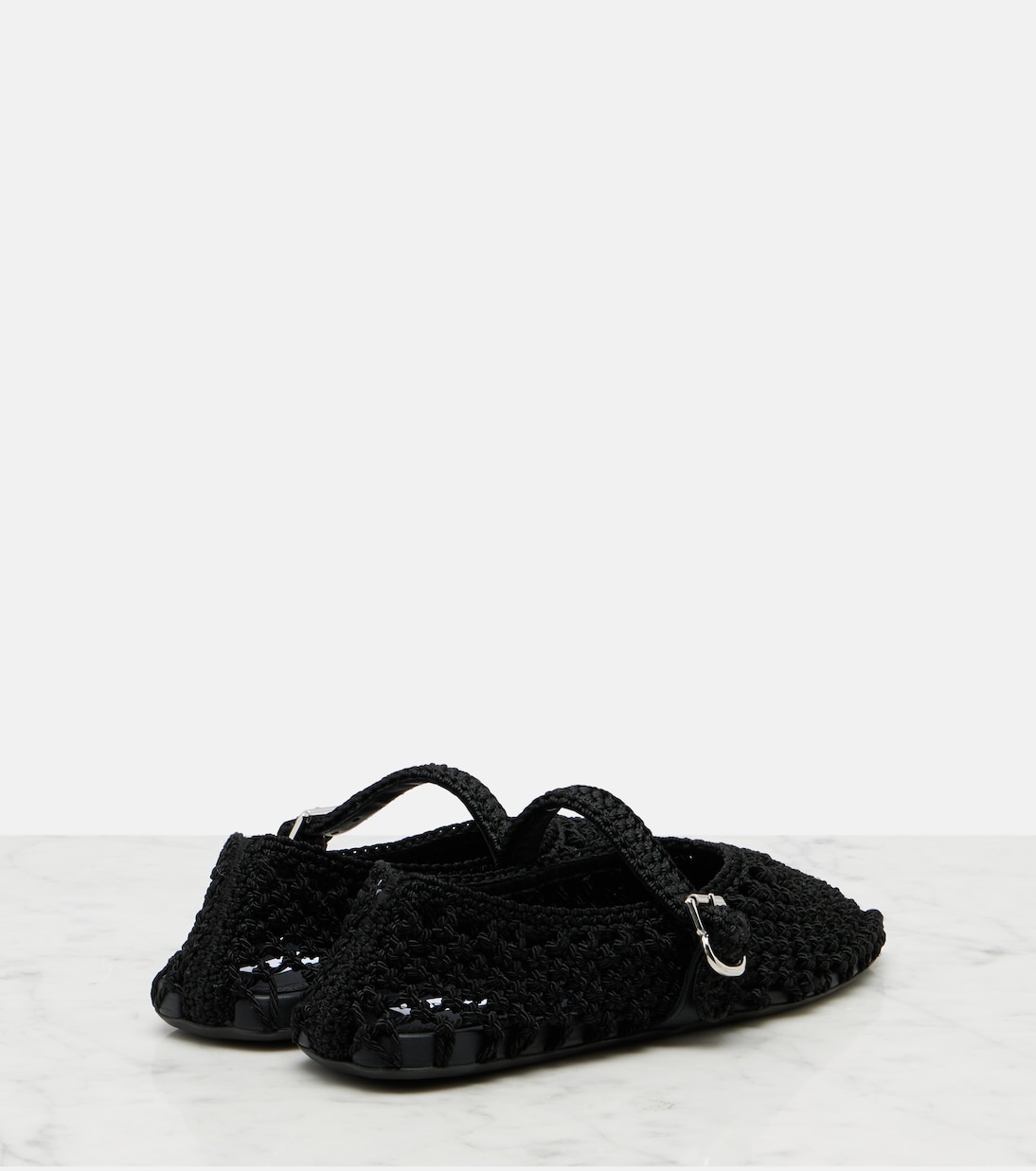 Braided satin cord ballet flats | Alaïa
