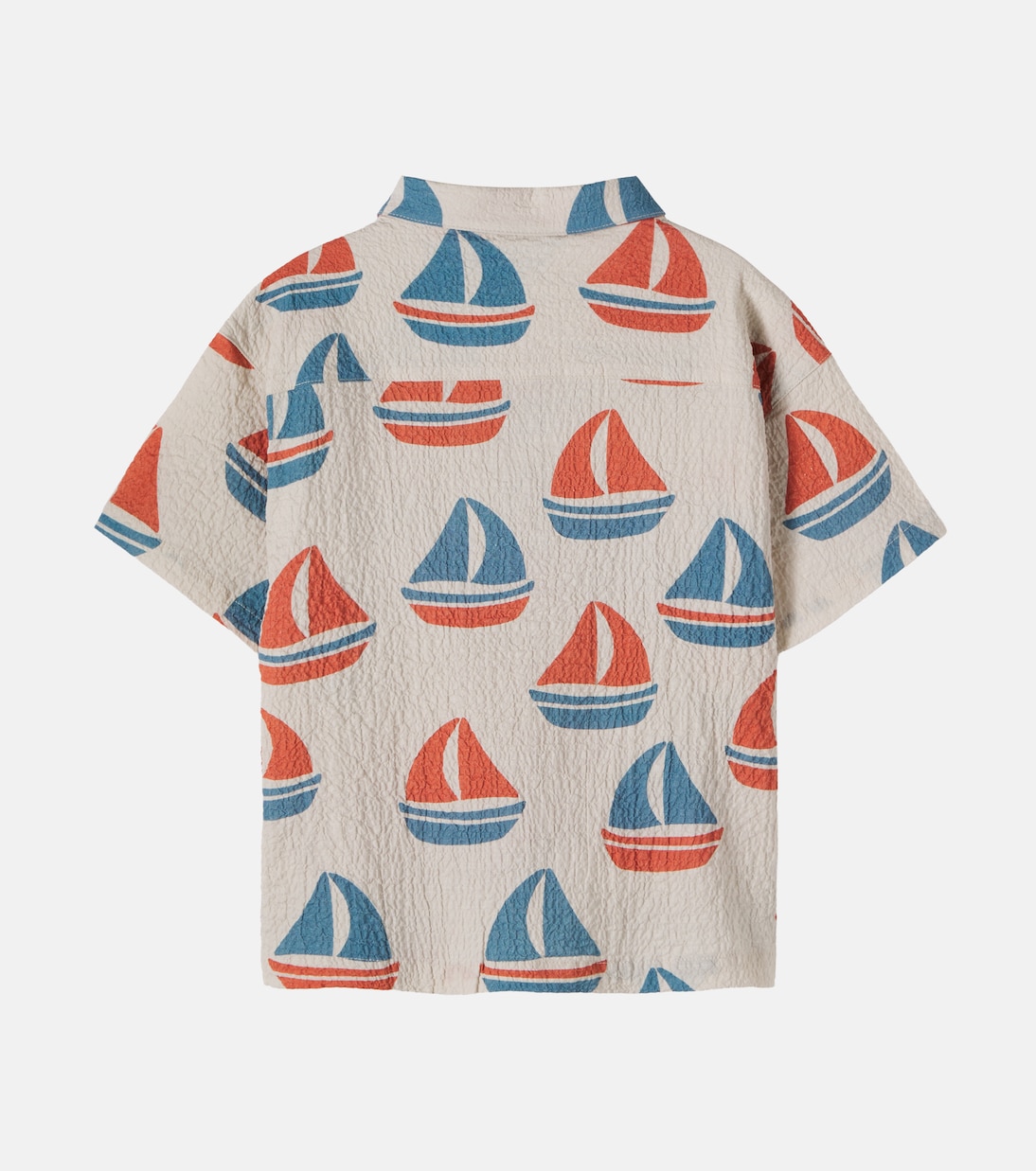 Bedrucktes Hemd Elliot aus Baumwoll-Seersucker | Konges Sløjd