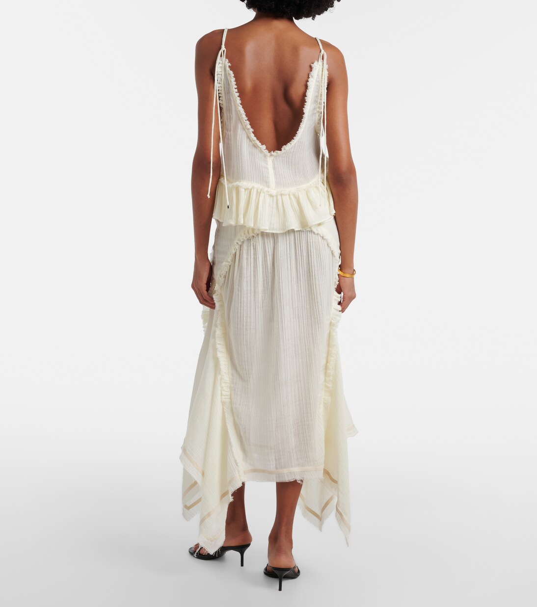 Ruffled cotton maxi skirt | The Attico