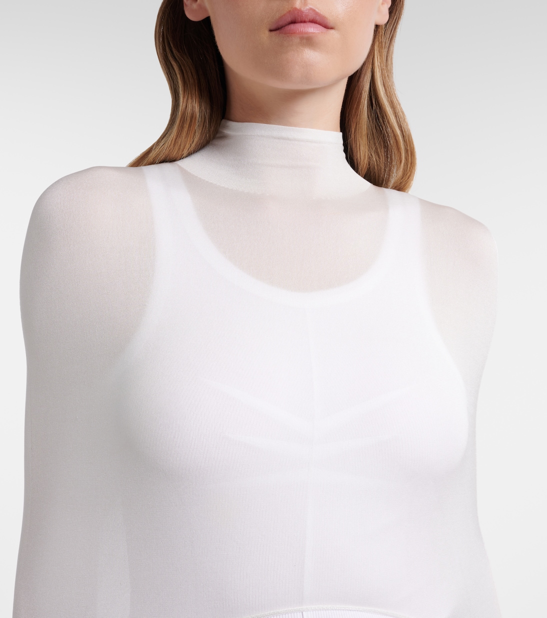 Second-Skin真丝混纺上衣 | Alaïa