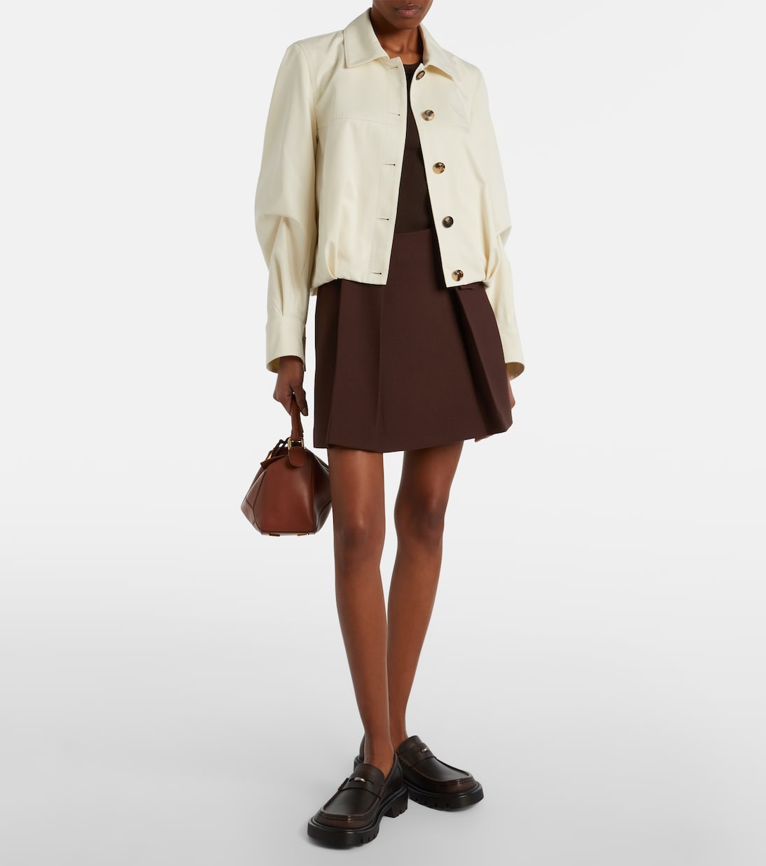 Veste blouson en coton et soie | Loewe