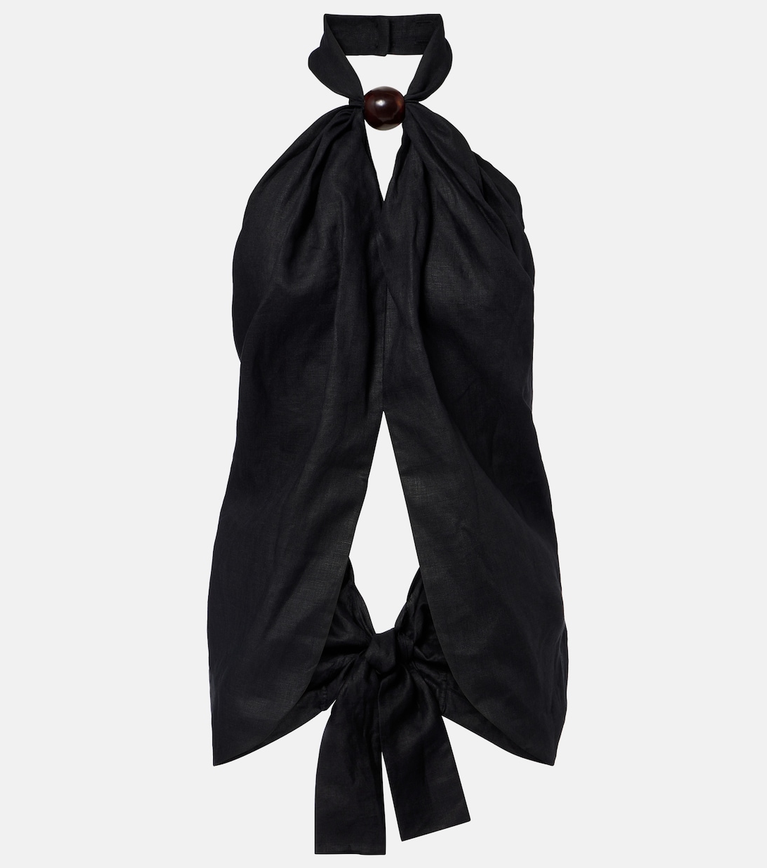 Biba embellished halterneck linen top | Faithfull