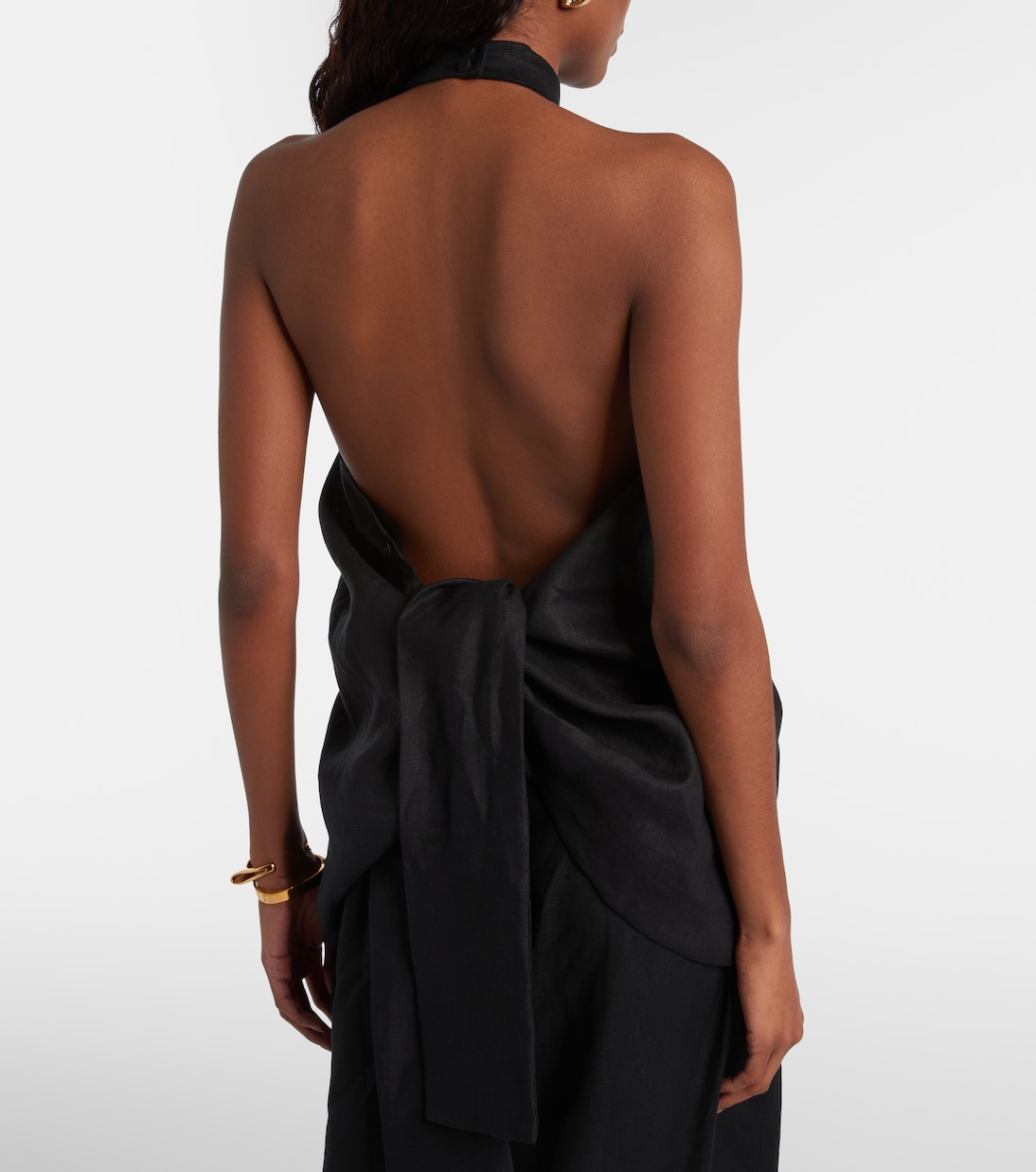 Biba embellished halterneck linen top | Faithfull