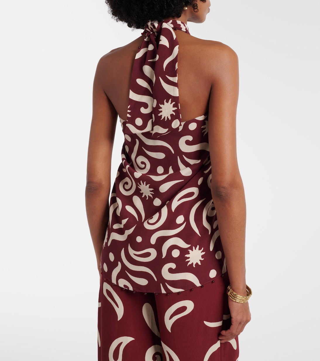 Zauma beaded printed top | Cala de la Cruz