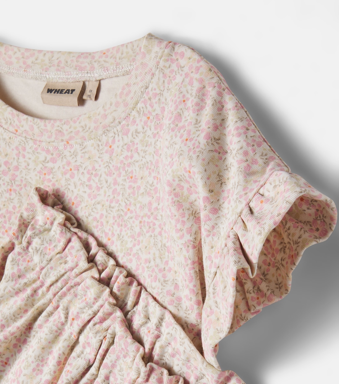 Ensemble t-shirt Ally et short Sandy en coton | Wheat