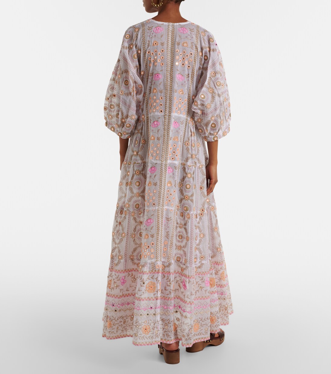 Verziertes Maxikleid aus Baumwolle | Juliet Dunn