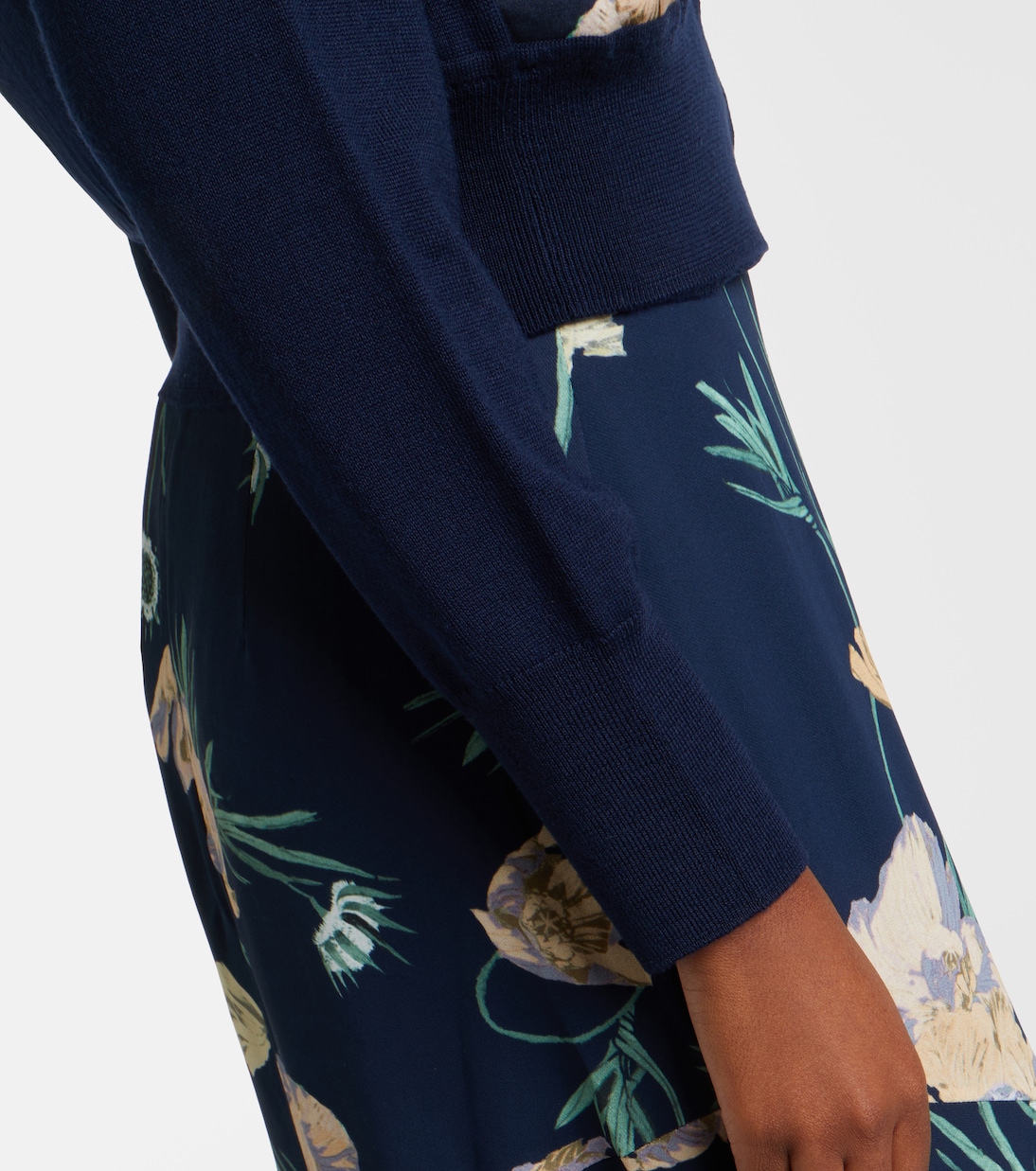 Cardigan in lana con stampa floreale | Erdem