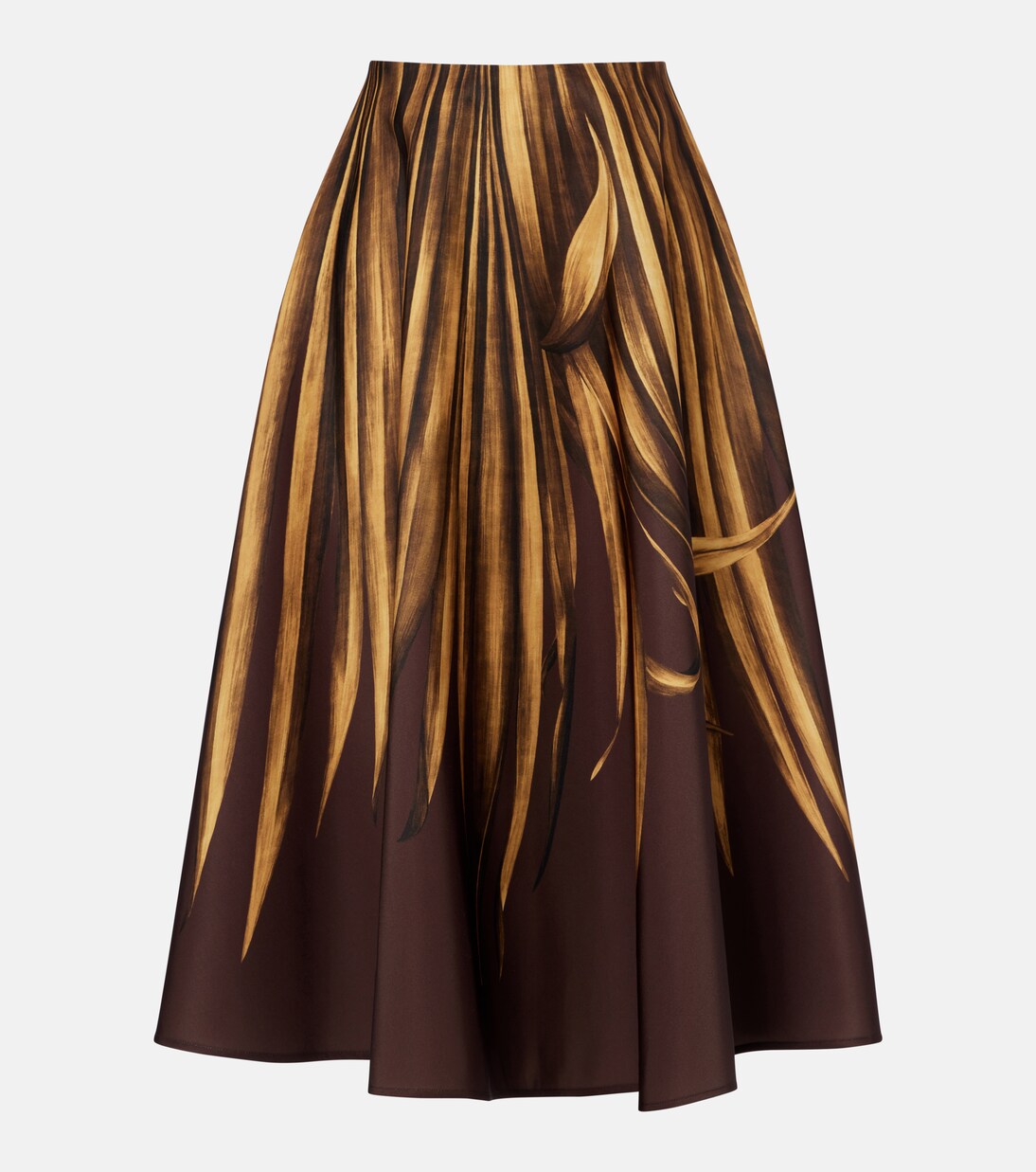 Printed faille midi skirt | Oscar de la Renta