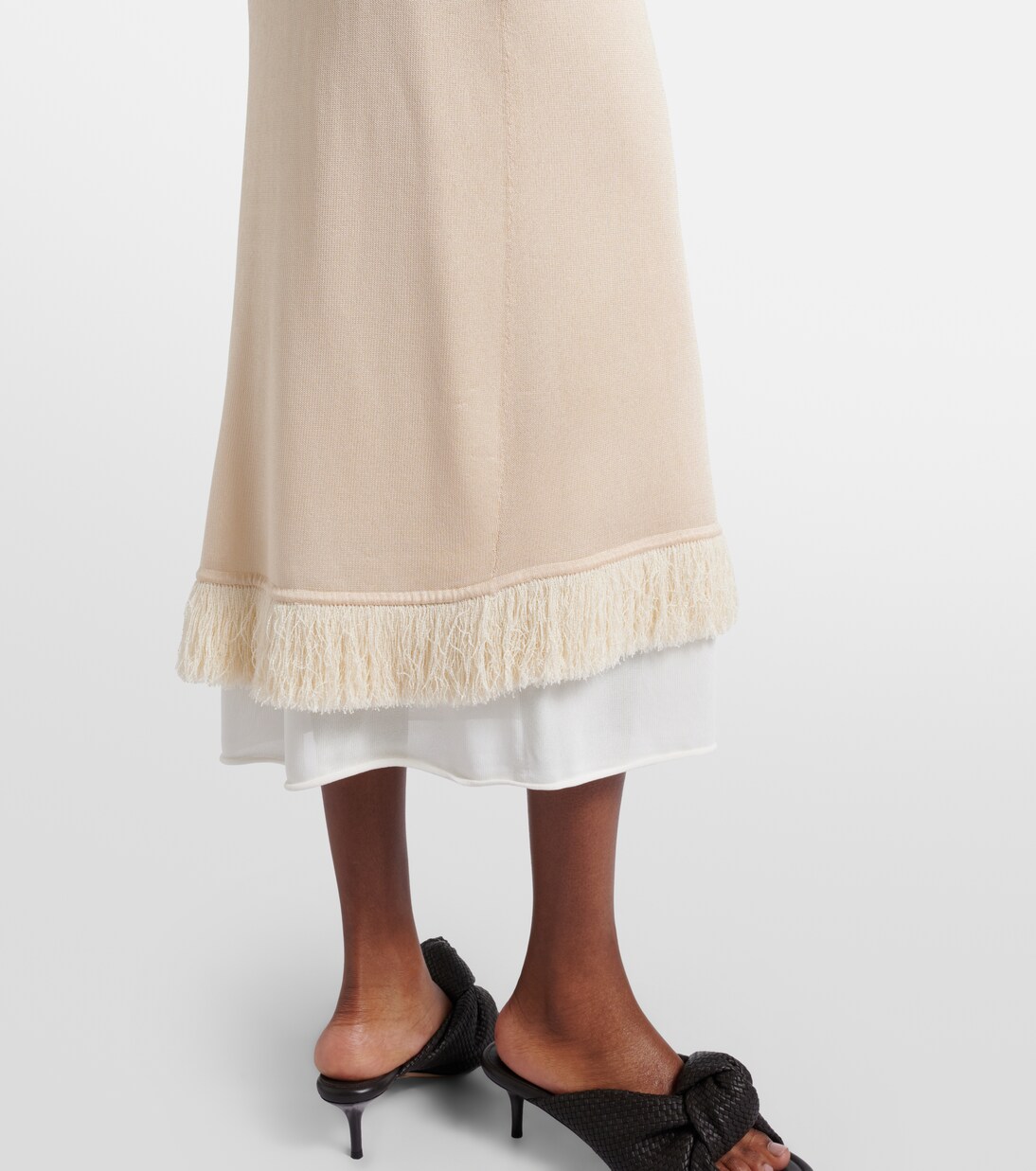 Jupe midi en soie | Bottega Veneta