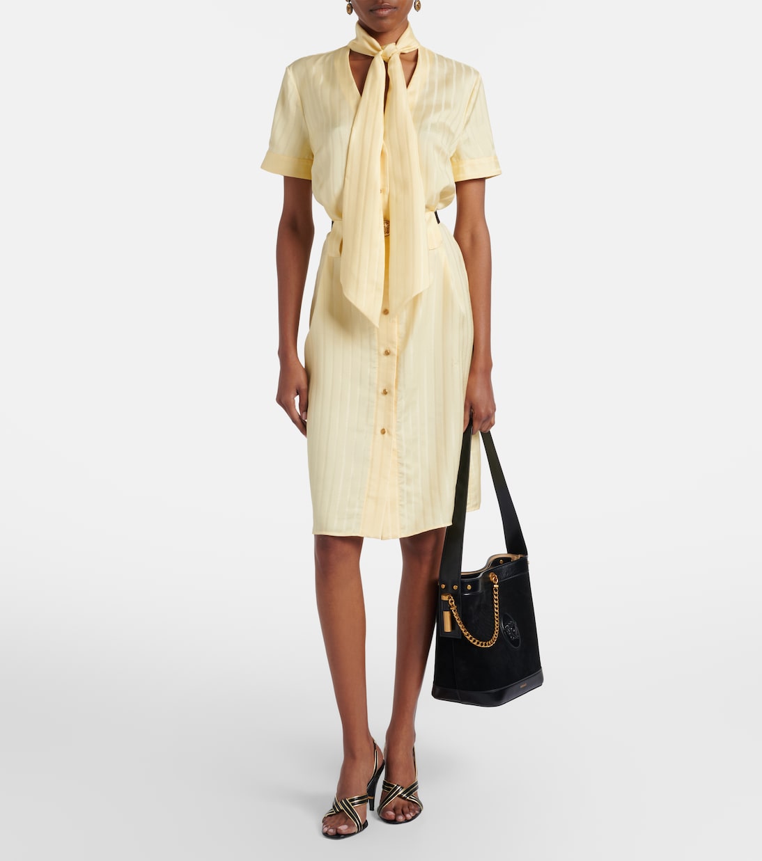  Greca jacquard satin minidress | Versace