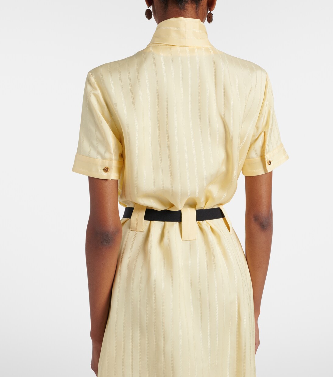  Greca jacquard satin minidress | Versace