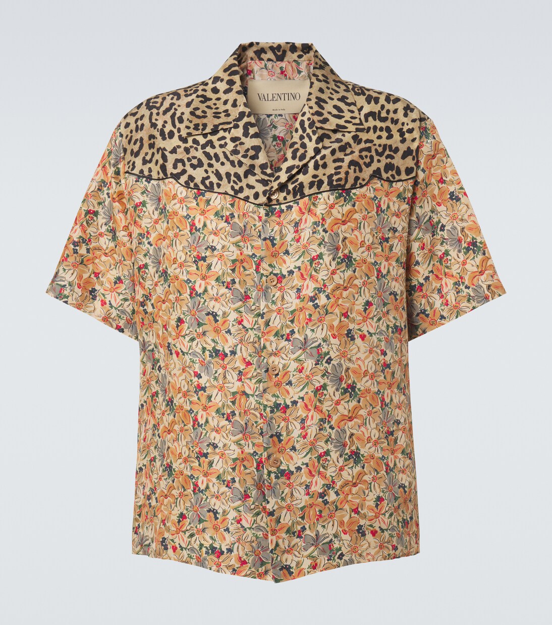 Printed silk bowling shirt | Valentino