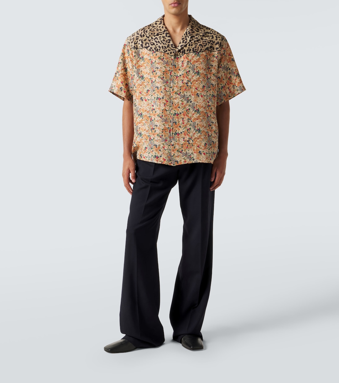 Printed silk bowling shirt | Valentino