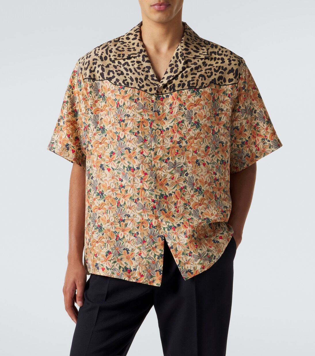 Printed silk bowling shirt | Valentino