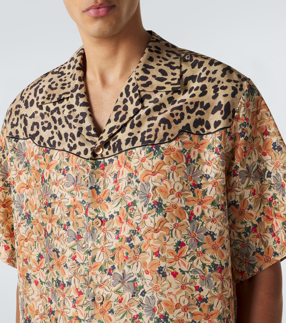 Printed silk bowling shirt | Valentino