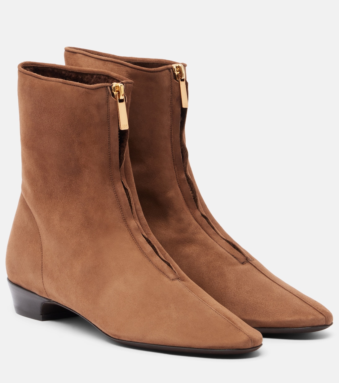 Easy Does It shearling-trimmed suede ankle boots | Herbert Levine