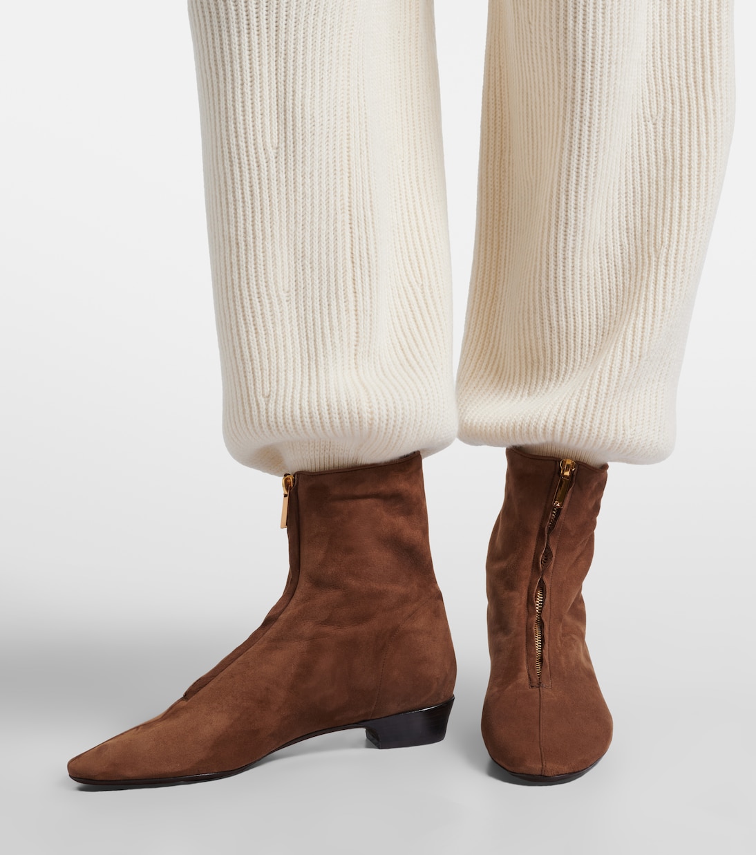 Easy Does It shearling-trimmed suede ankle boots | Herbert Levine