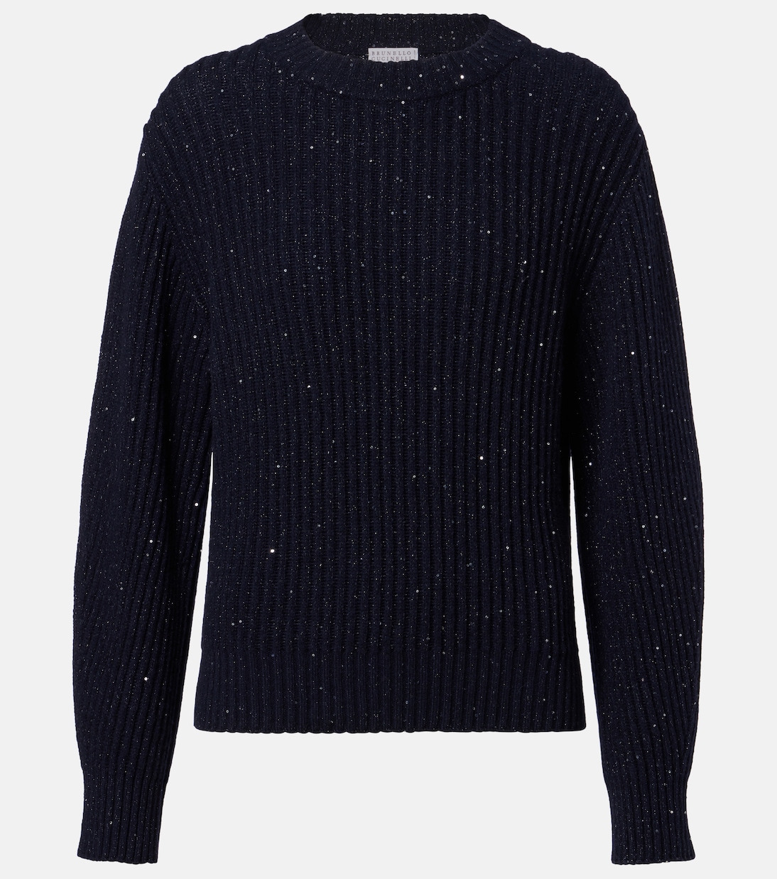 Sequined cashmere and wool-blend sweater | Brunello Cucinelli