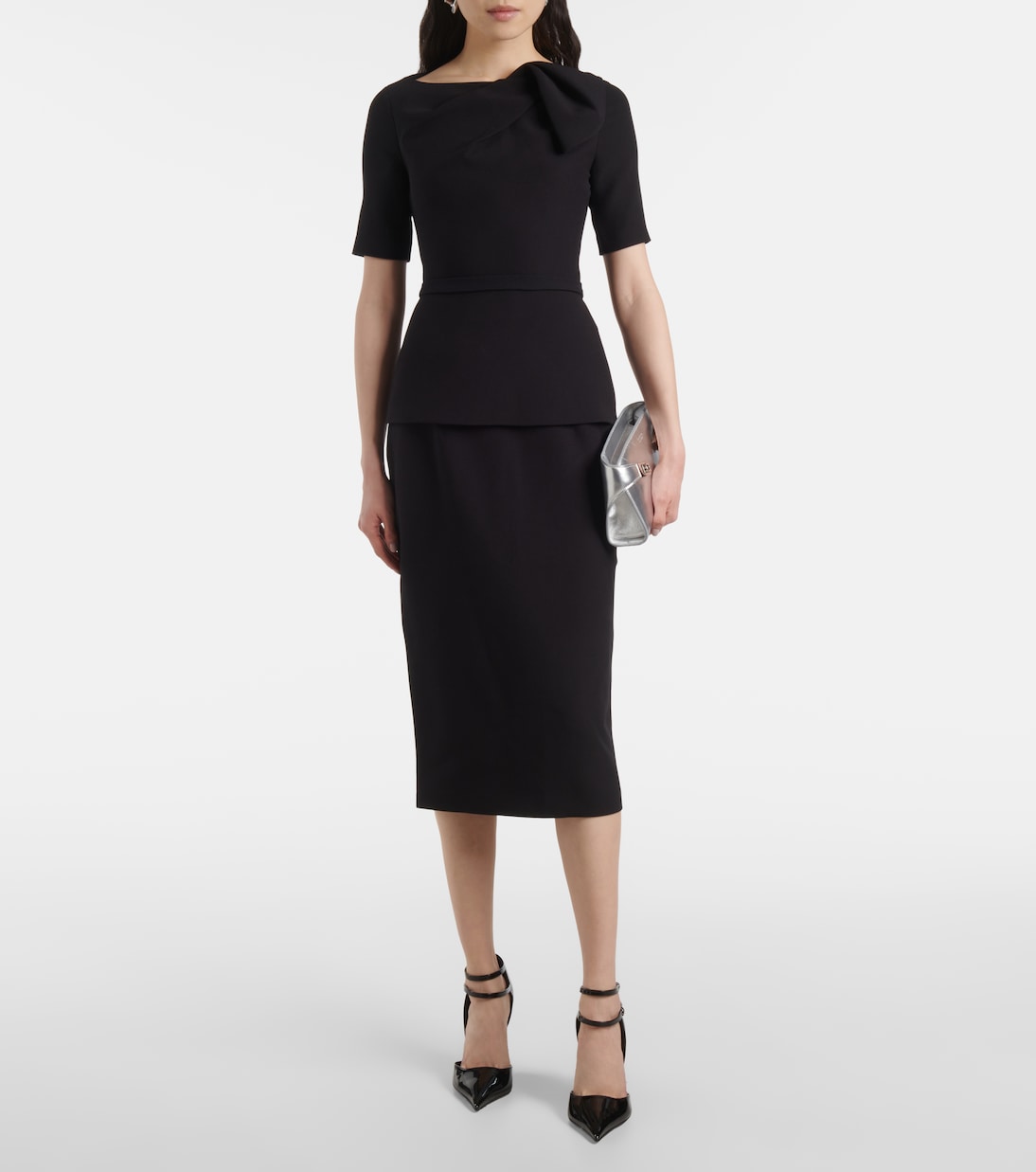 Hokoku crêpe pencil skirt | Safiyaa