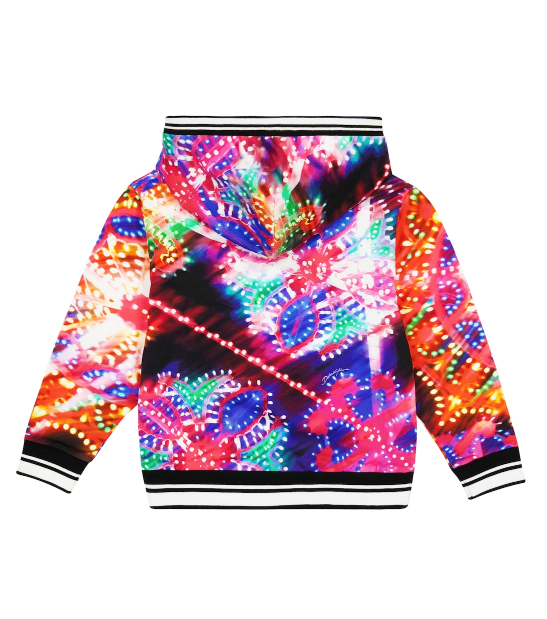Printed cotton jersey hoodie | Dolce&Gabbana Kids