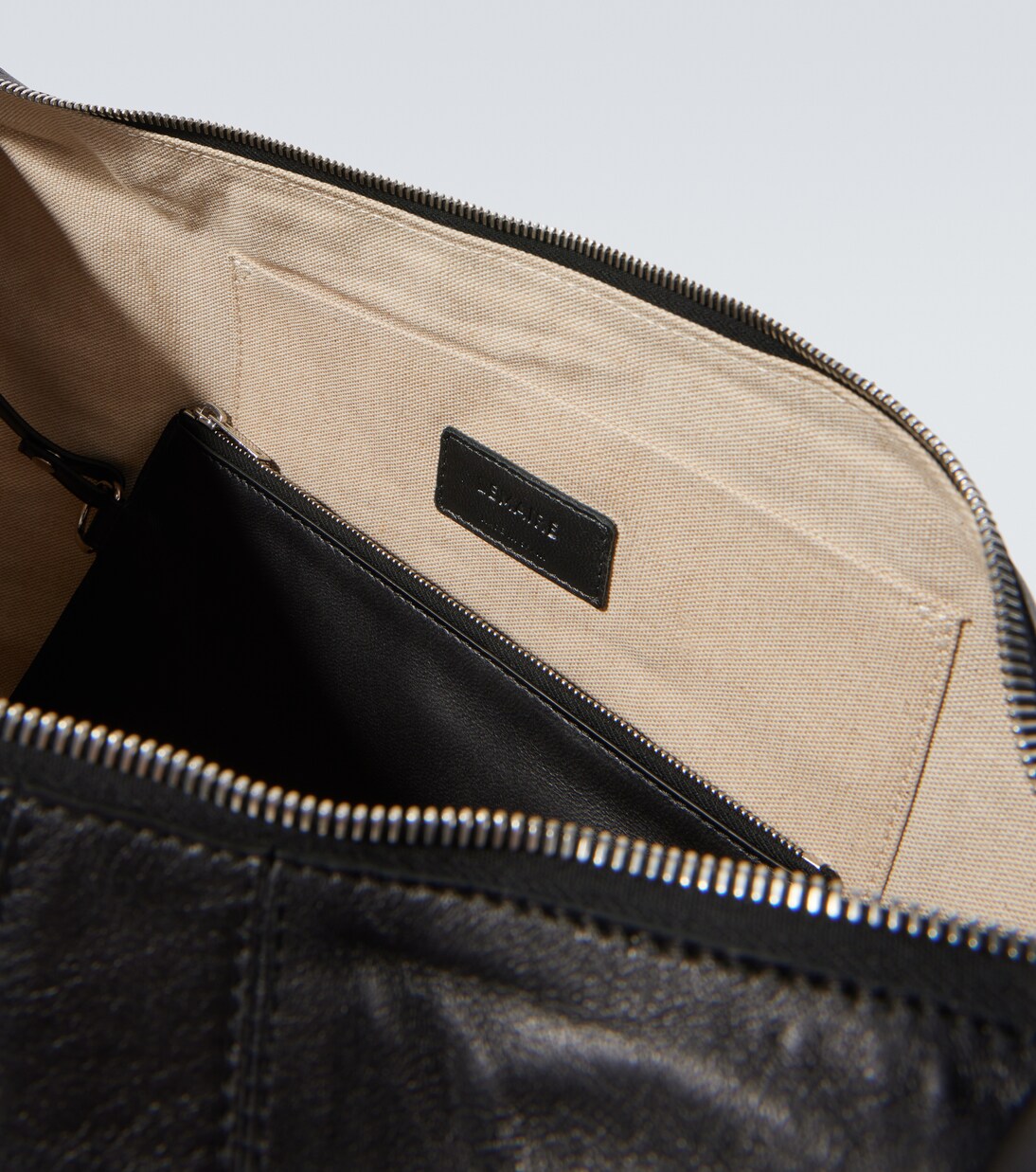 Croissant Large leather shoulder bag | Lemaire